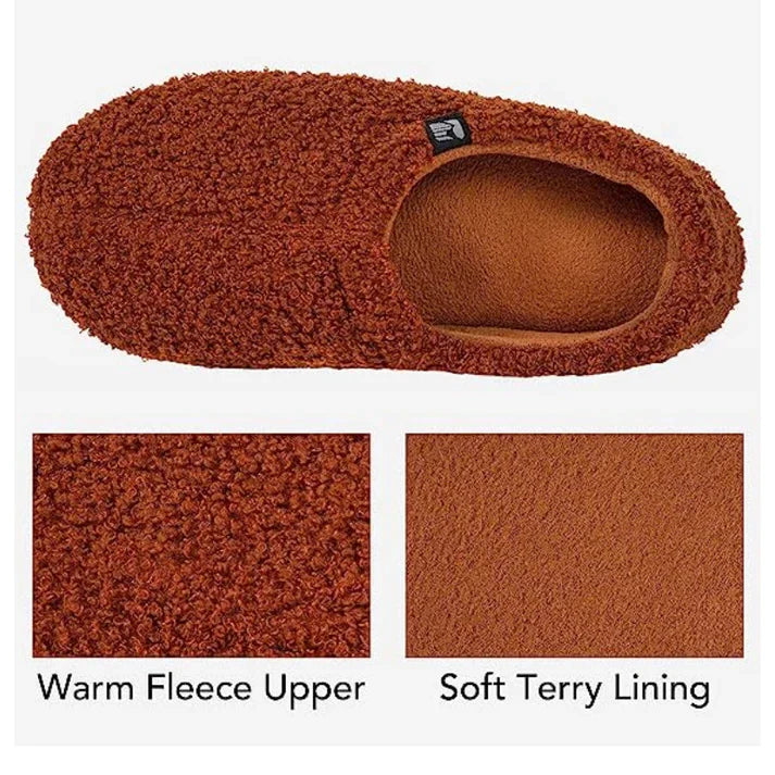 Cozy Closed-Back Fleece Slippers for Indoor Comfort