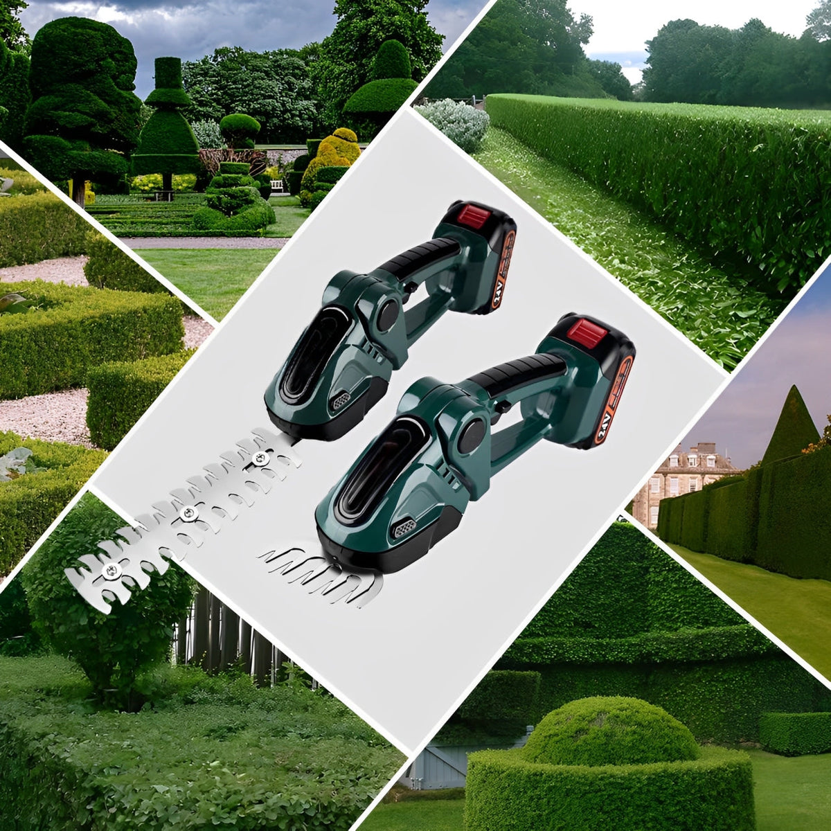 Rechargeable Garden Hedge & Grass Cutter Combo