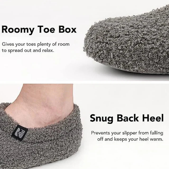 Cozy Closed-Back Fleece Slippers for Indoor Comfort