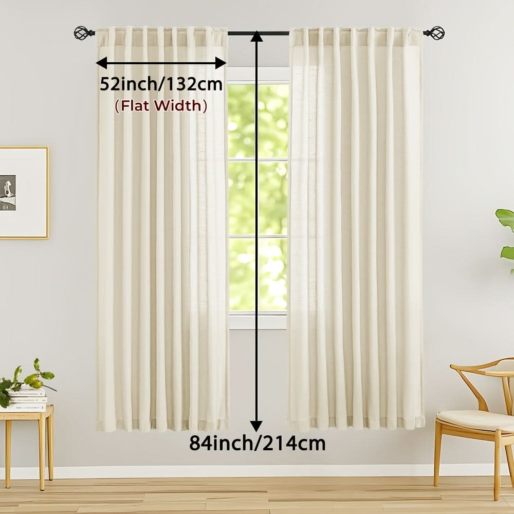 Breezy Linen Sheer Drapes for Natural Light and Privacy