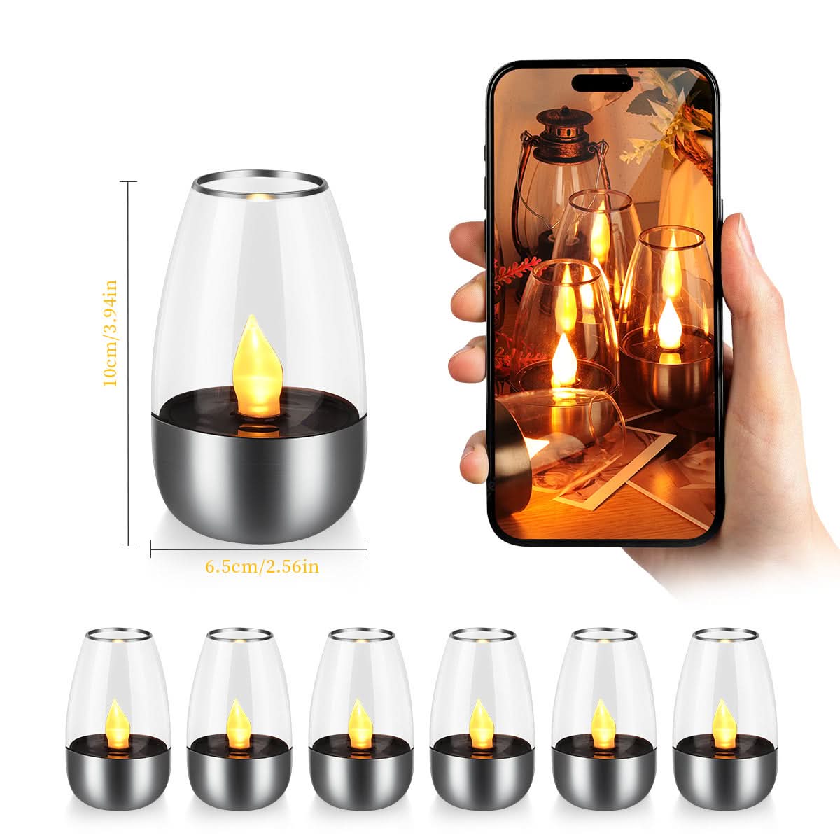 RadiantGlow – Elegant Solar Candle Lighting Set