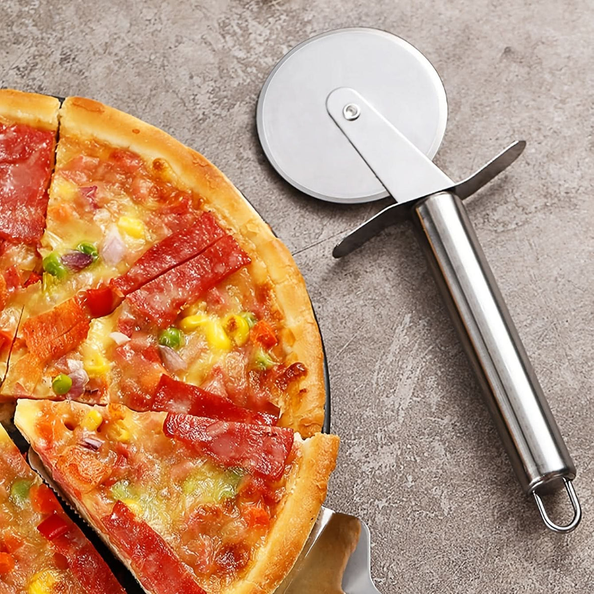 PrecisionSlice – Premium Stainless Steel Pizza Cutter Wheel