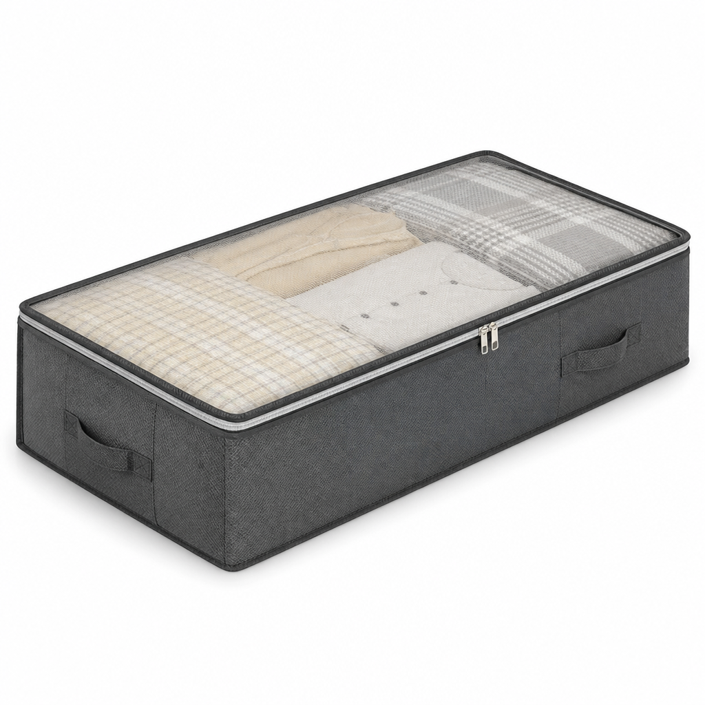 Foldable Large-Capacity Non-Woven Underbed Organizer (Top Zipper)