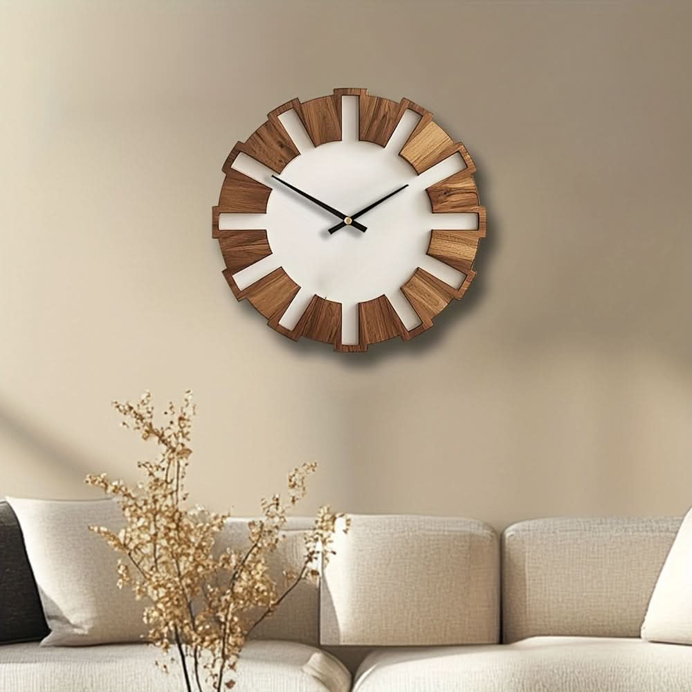 Classic Tranquil Wooden Round Wall Clock