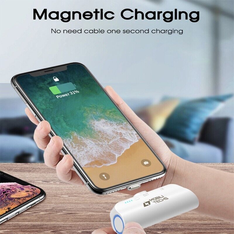 Compact Magnetic Charger with 5000mAh Power