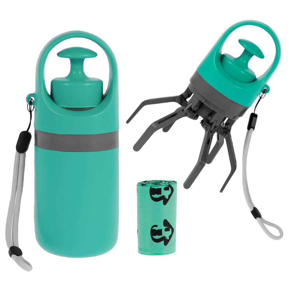 Pet Waste Collection Tool with Built-In Bag Dispenser