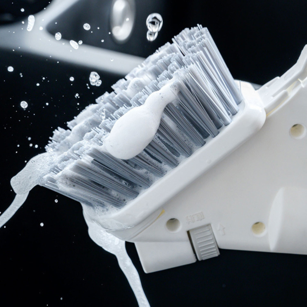 Versatile 4-in-1 Bathroom Scrub Tool with Extension Handle