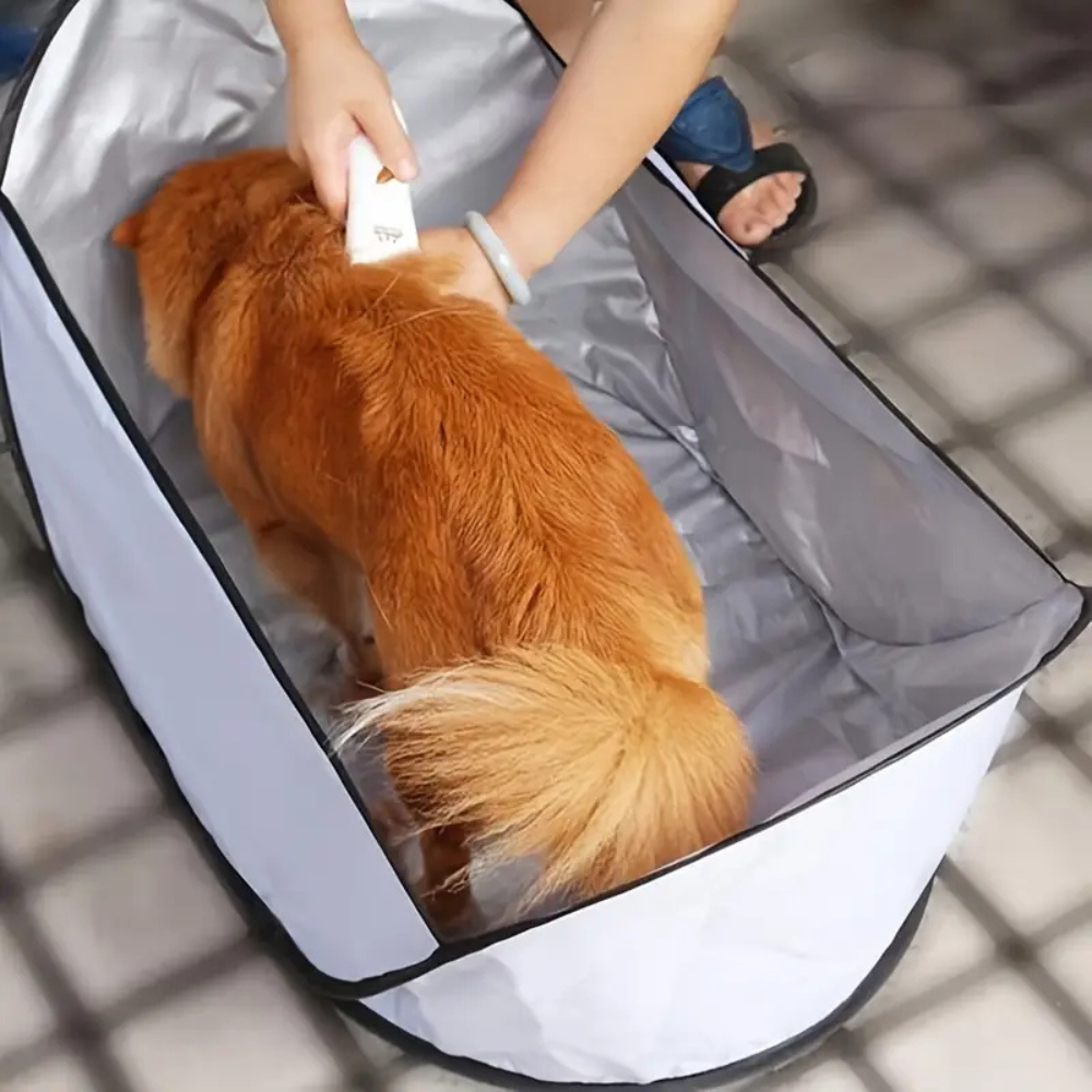 Water-Resistant Pet Grooming Cape for Hassle-Free Fur Cleanup