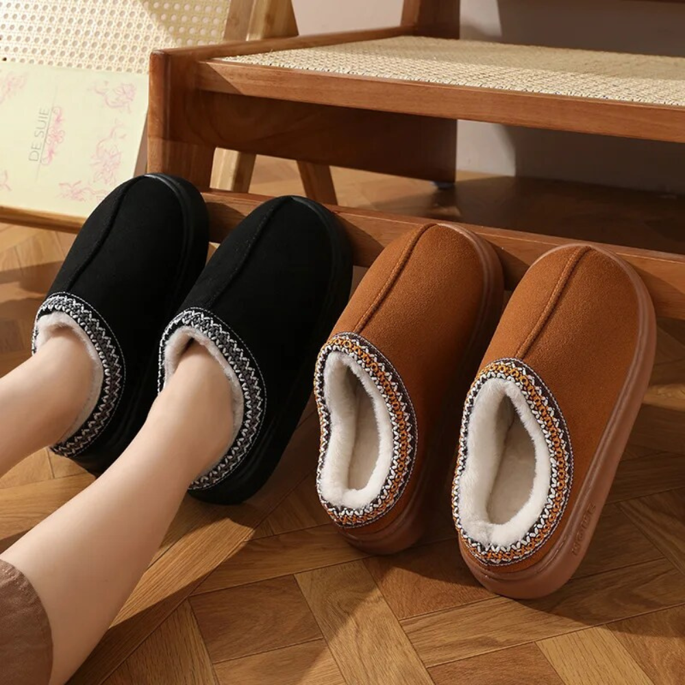 Cozy Chic Platform Slippers for Winter Comfort