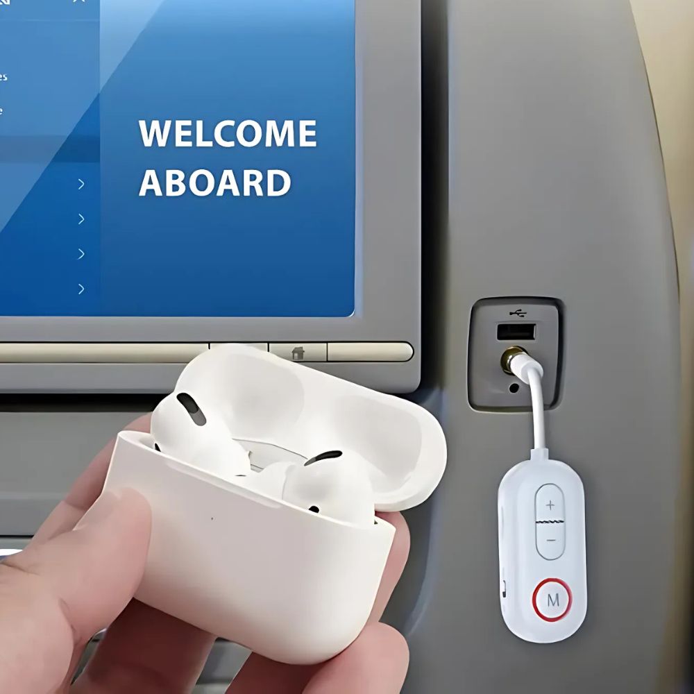 Versatile Bluetooth 5.4 Audio Adapter for Air Travel & Beyond