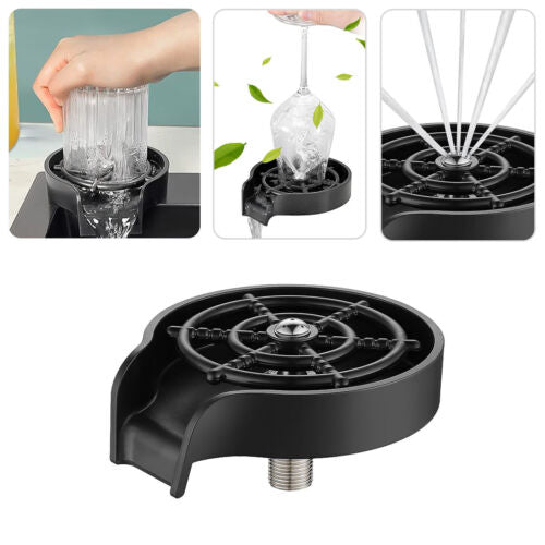 Effortless Kitchen Sink Cup Cleaner with High-Pressure Jets