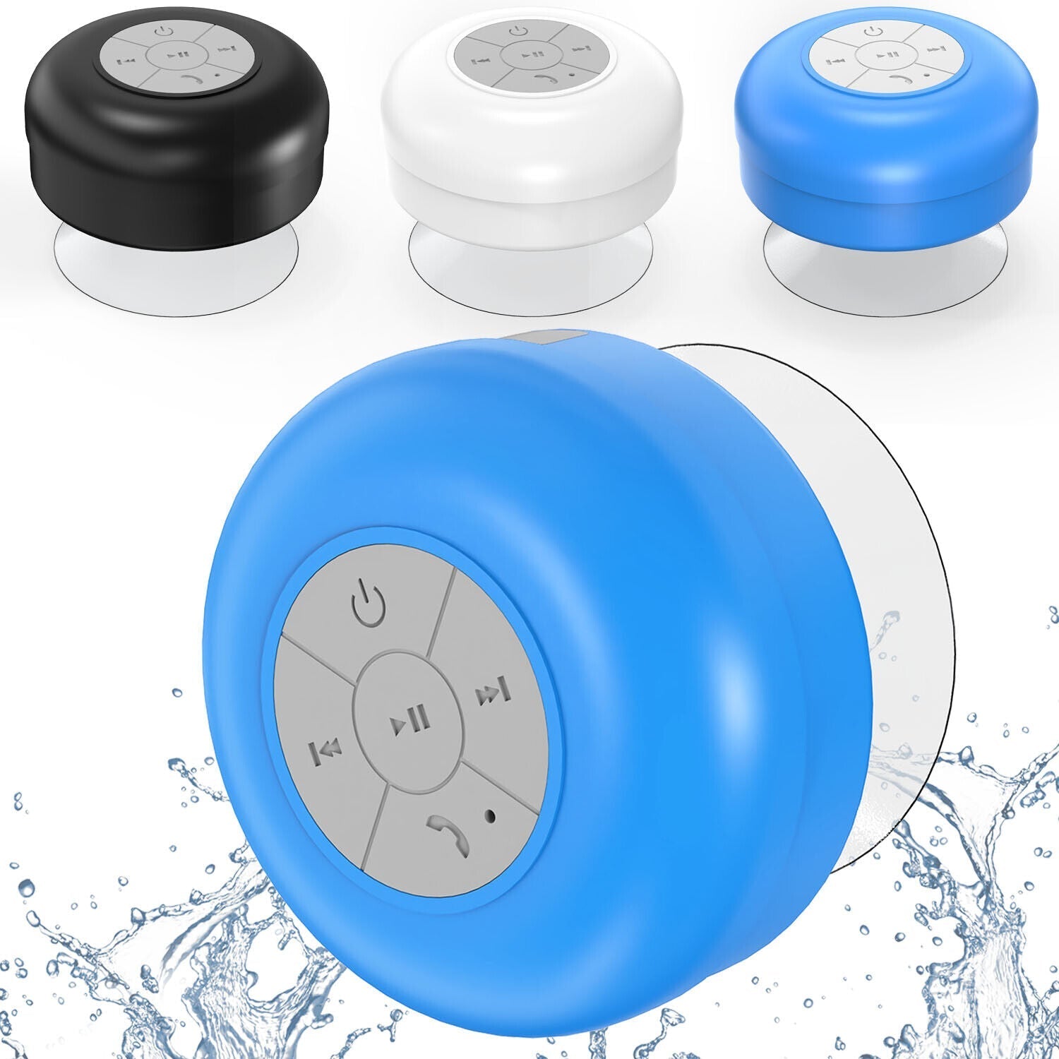 Waterproof Bluetooth Speaker for Showers and Outdoors