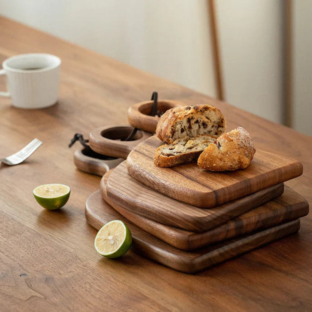 Elegant Walnut Cutting Board Duo with Loop Handle