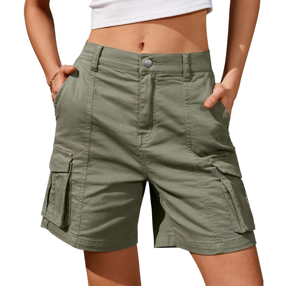 Women’s Lightweight Casual Cargo Shorts with Pockets