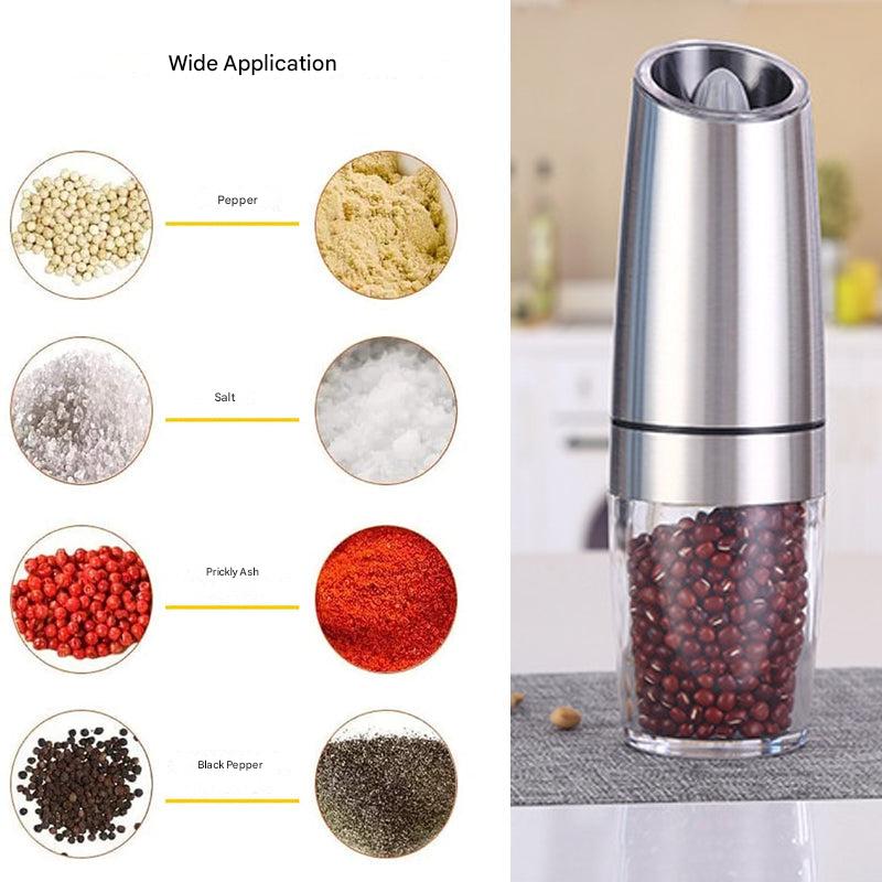 LED Light Electric Pepper Mill with Gravity Induction