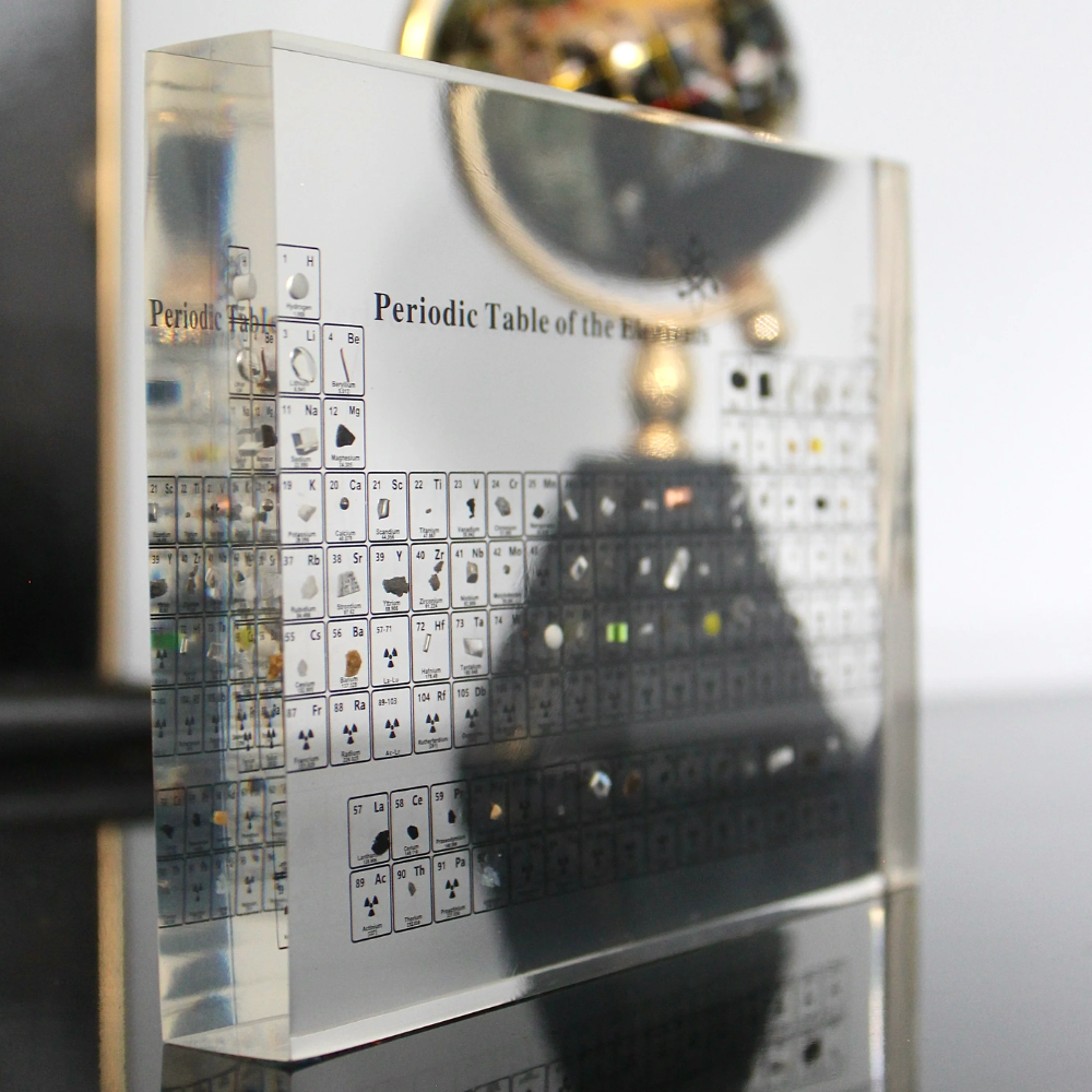 Real Element Illuminated Periodic Table Display