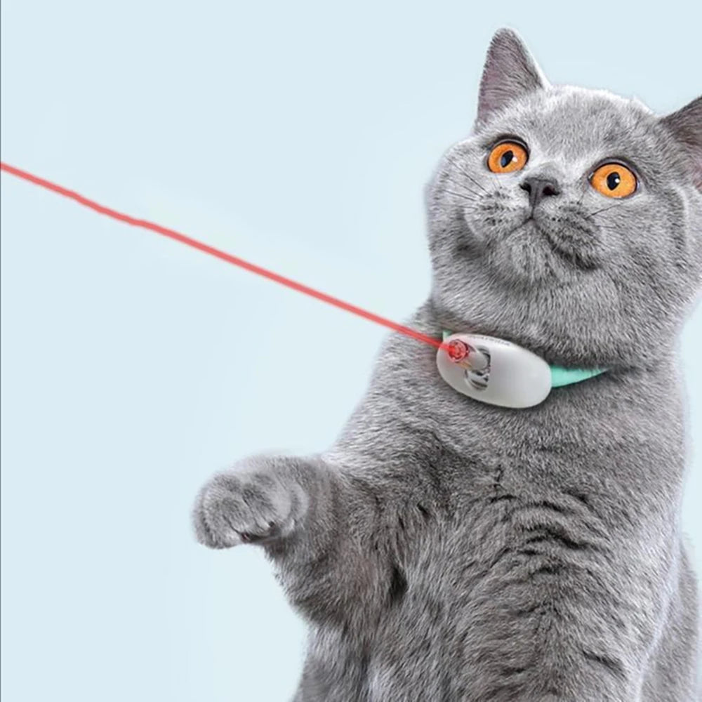 USB Rechargeable Laser Play Collar for Cats