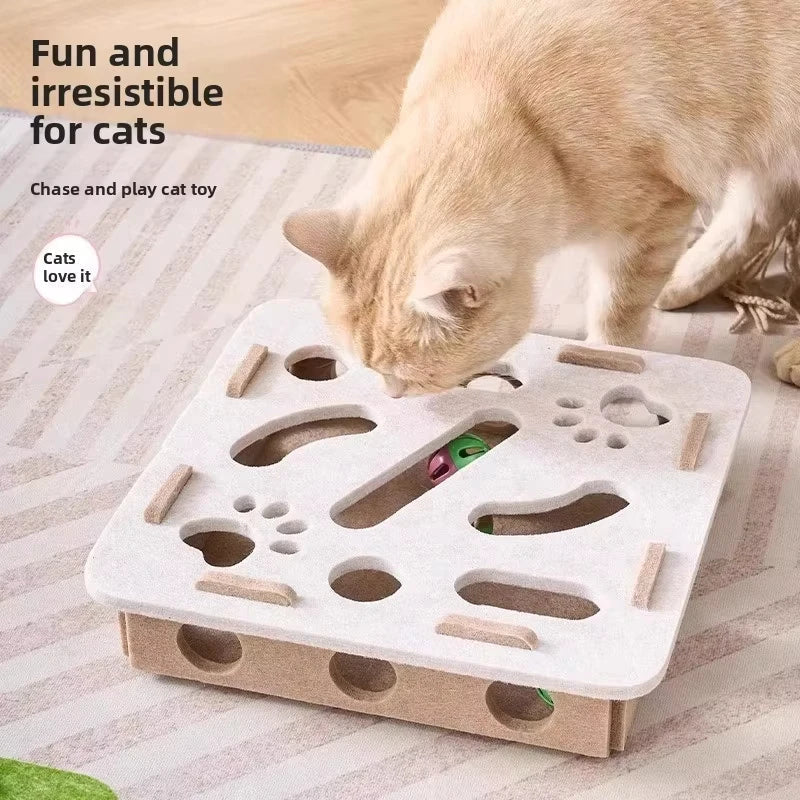 Feline Fun Zone Puzzle Toy Box