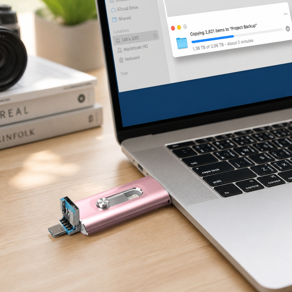Ultra-Slim Matte 4-In-1 Portable SSD