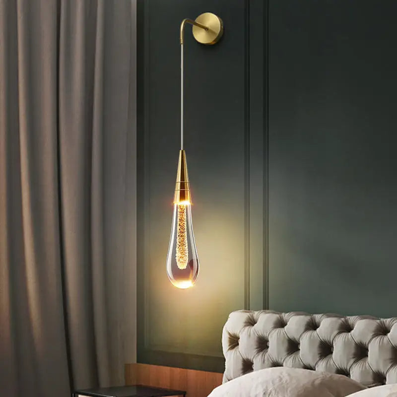 Warm Glow Drop-Shaped Wall Light