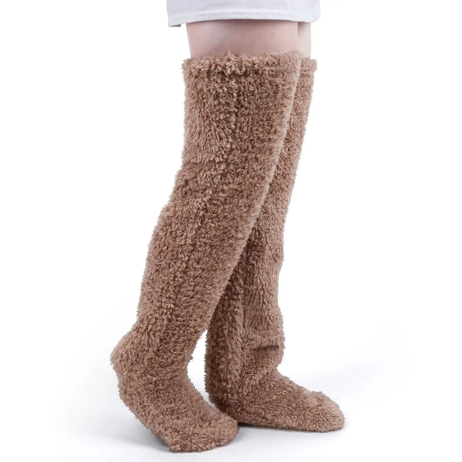 Cozy Knee-High Plush Leg Warmers for Ultimate Comfort