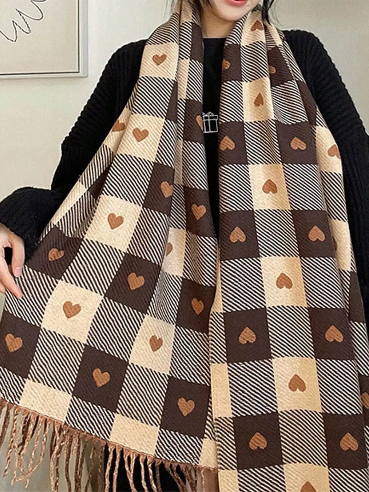 Chic Plaid Winter Wrap Scarf