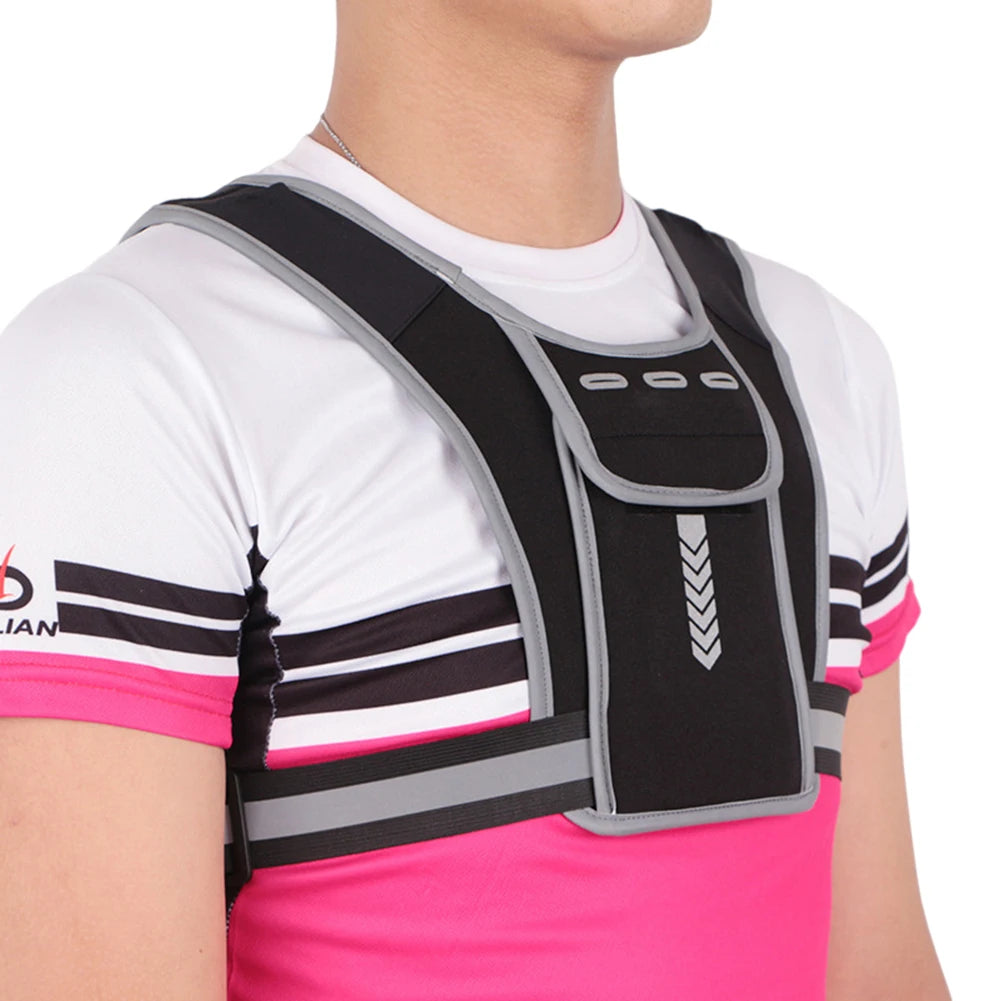 Lightweight Reflective Running Vest with Convenient Storage