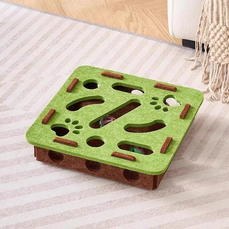 Feline Fun Zone Puzzle Toy Box