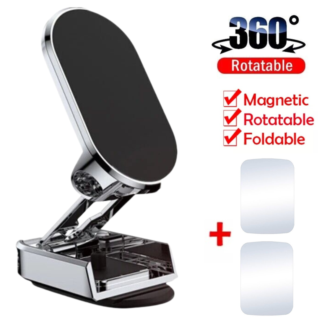 Compact Magnetic Car Phone Mount with 720° Rotation