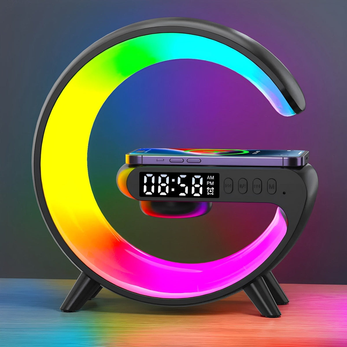 Smart Bluetooth Alarm Clock with Wireless Charging