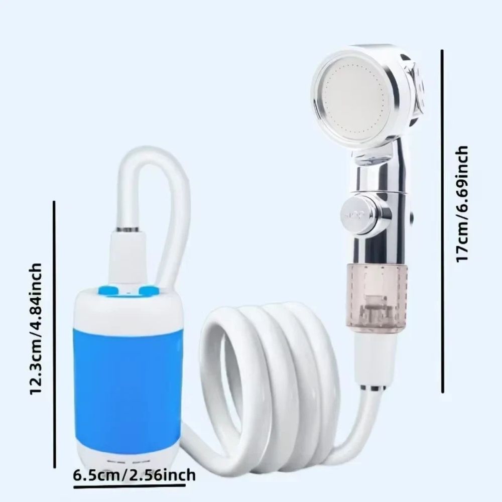 Compact USB Rechargeable Outdoor Shower System