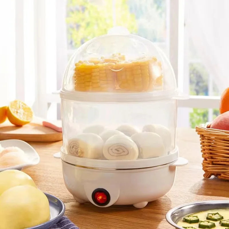 Versatile Two-Tier Electric Egg Boiler for Quick Cooking