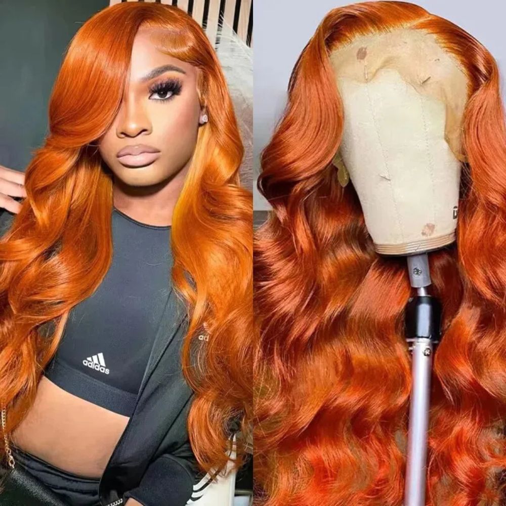 Vibrant Long Ginger Wave Lace Front Wig for Stunning Styles