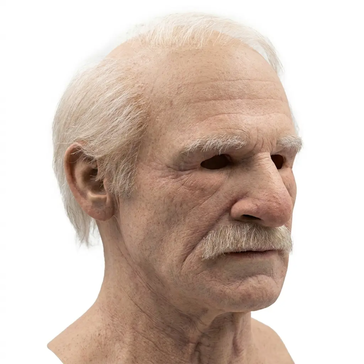 Authentic Elderly Face Mask for Halloween – Latex Full Coverage