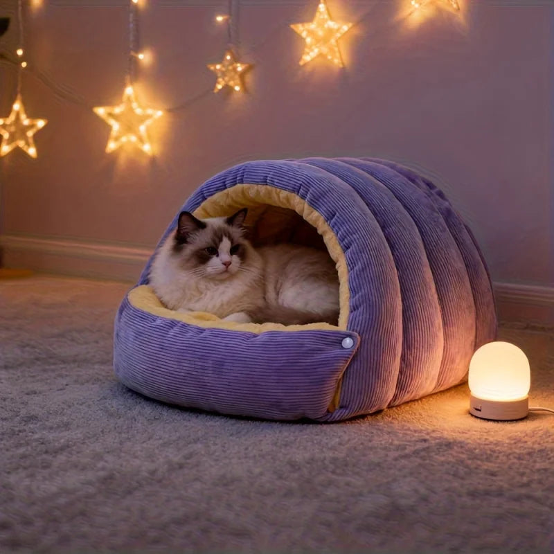 Snug Haven Plush Cat Nest Bed for Ultimate Comfort