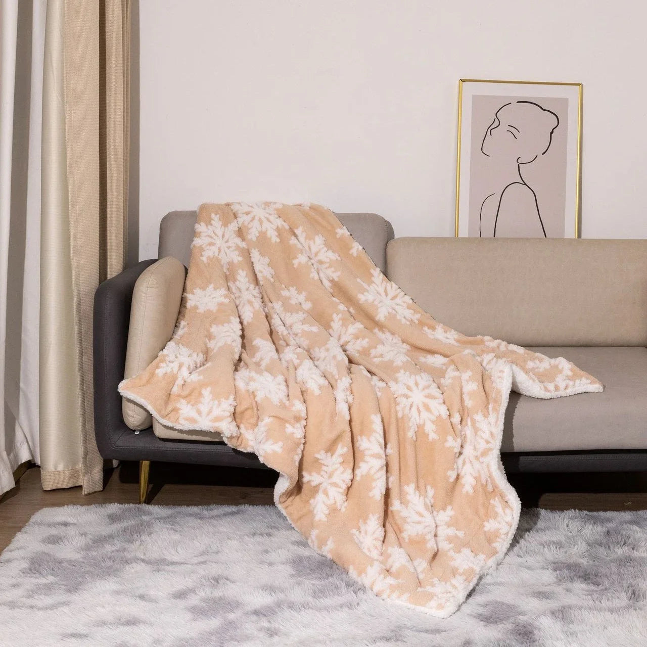 Cozy Festive Blanket for Sofa and Bed Decor