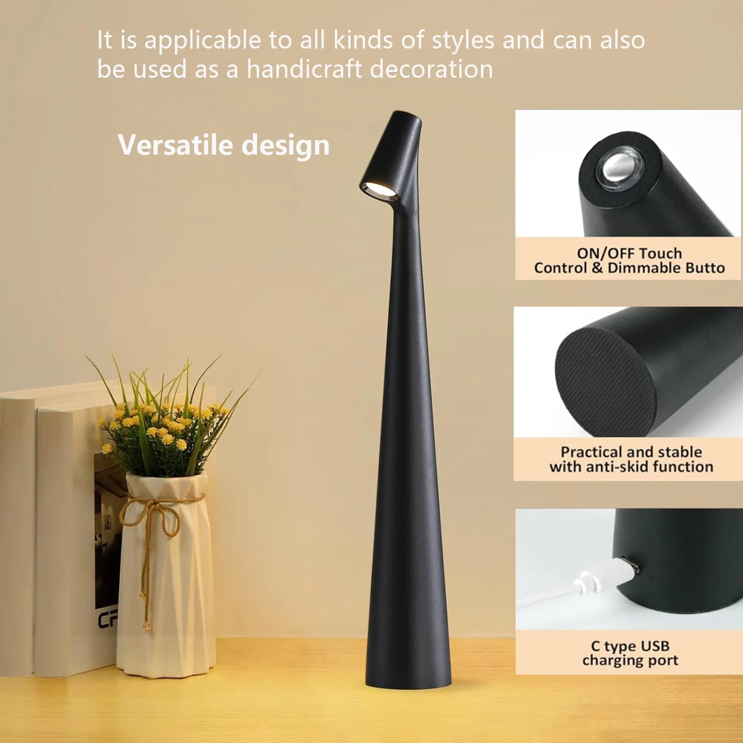 Smart Touch-Controlled Reading Lamp with Adjustable Color Modes