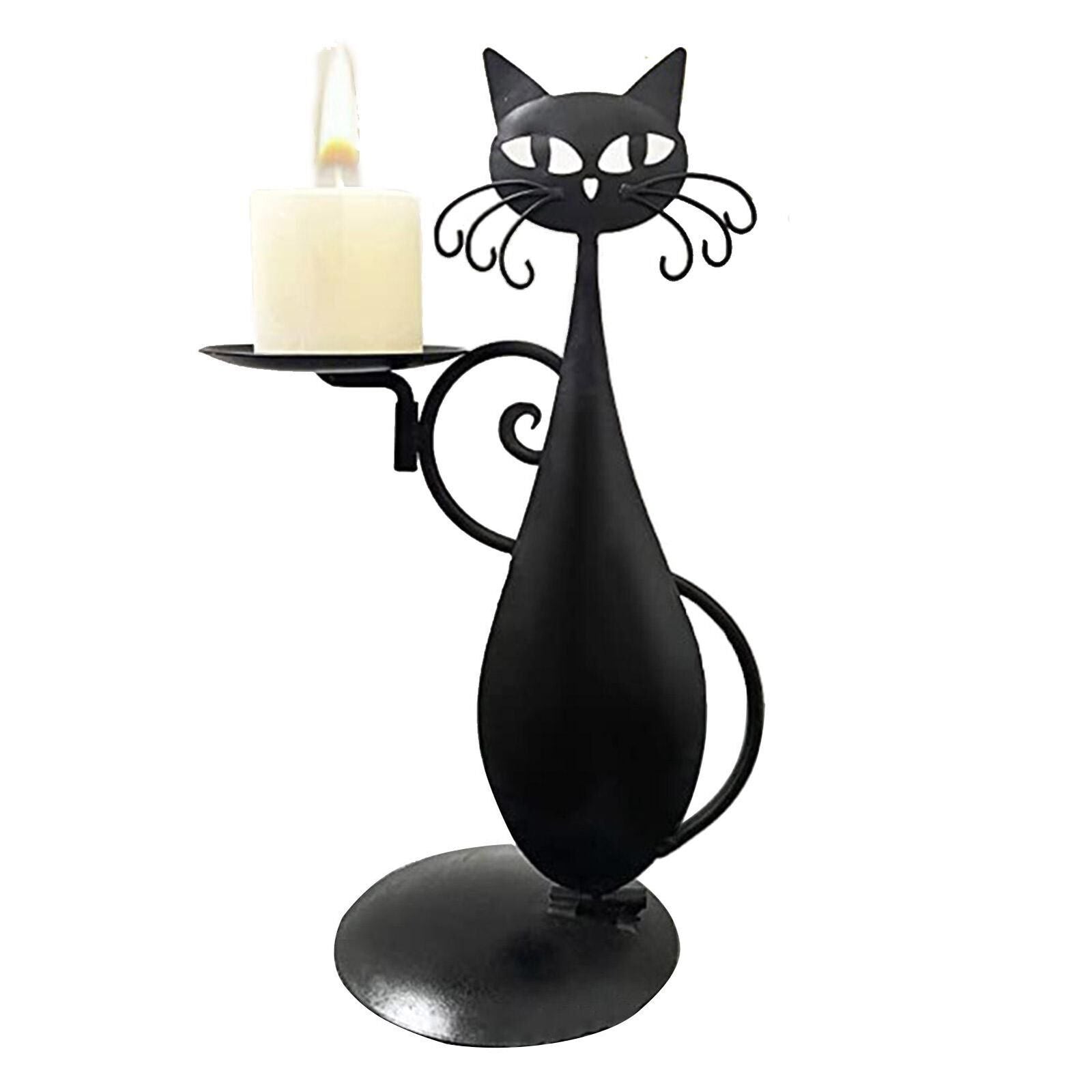 Charming Feline Candle Stand