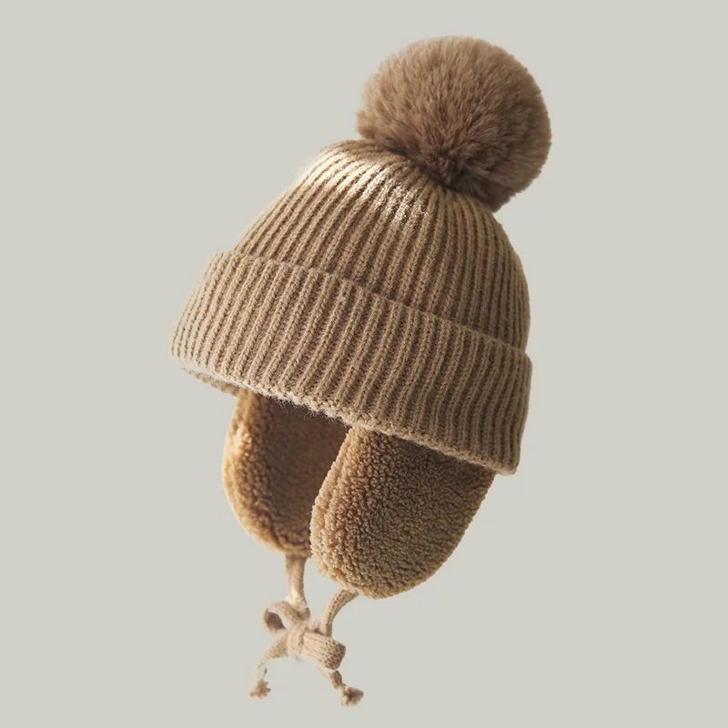 Cozy Knit Winter Hat for Kids with Earflaps