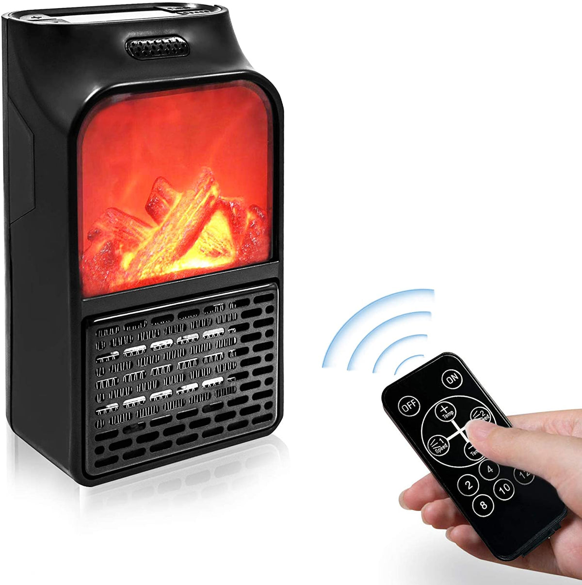 Compact 900W Electric Space Heater with Remote Control