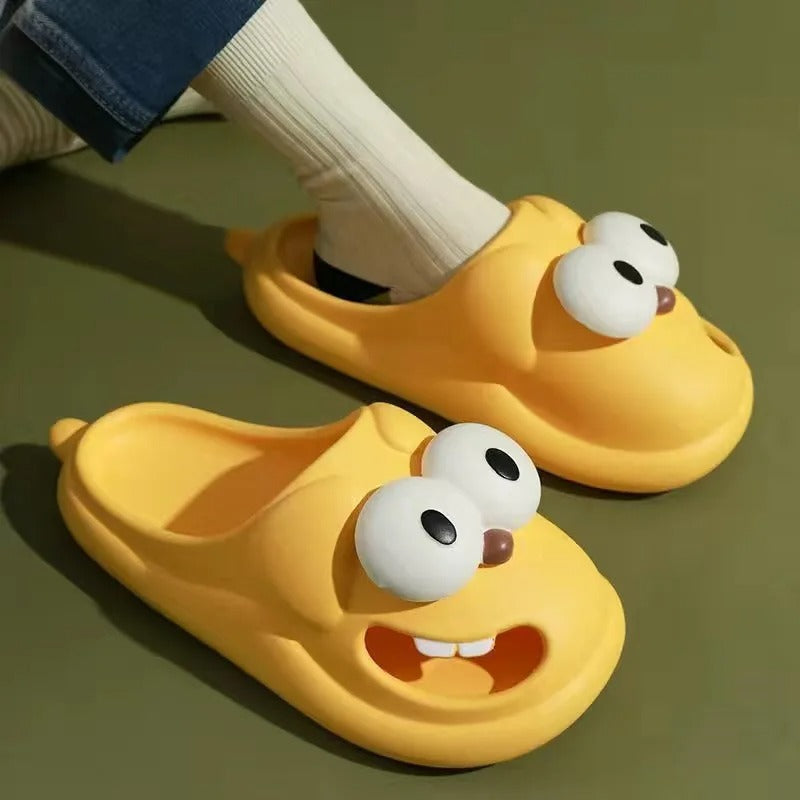 Playful Pup Open-Toe Slippers for Women