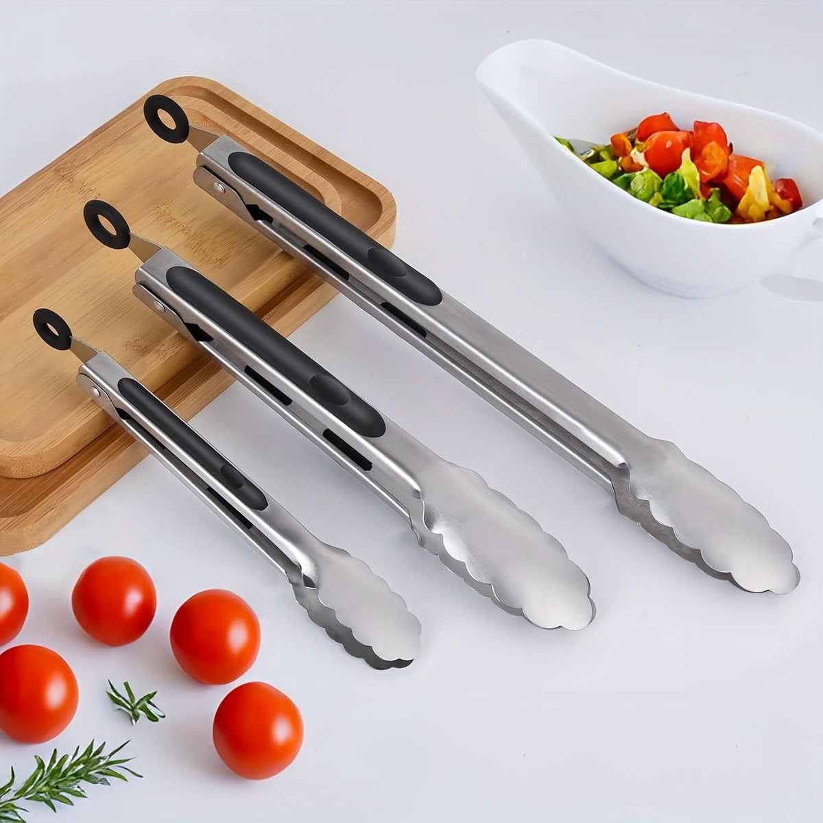 PrecisionGrip – Stainless Steel Locking Kitchen Tongs