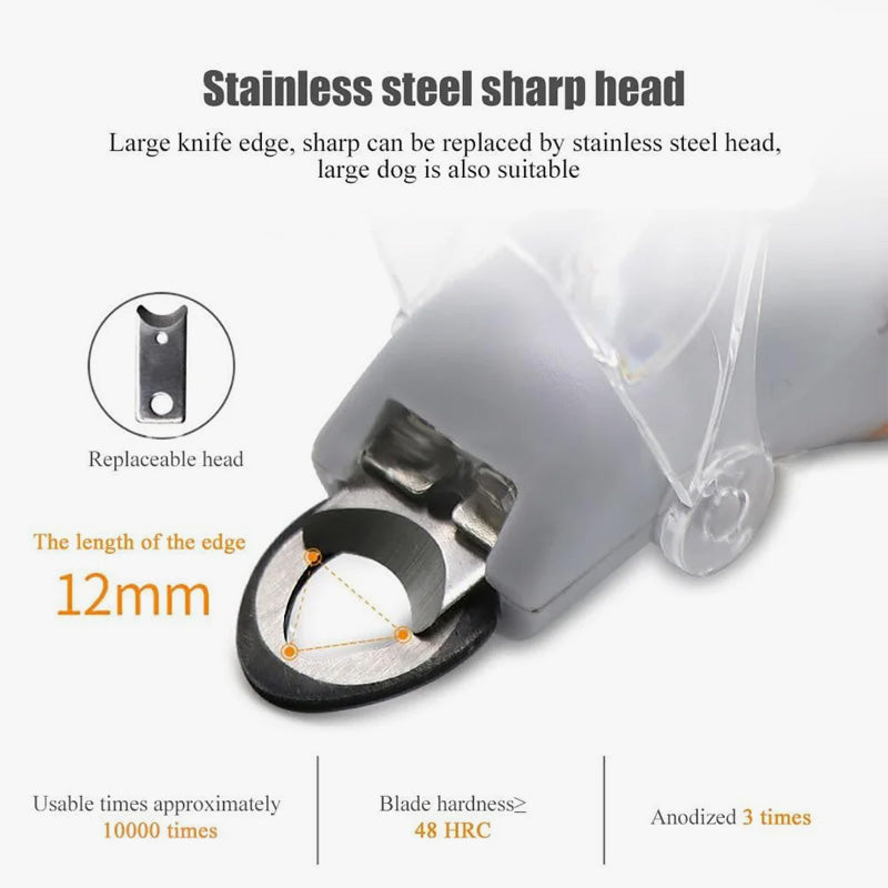 Smart Pet Nail Trimmer with Illuminating LED Feature