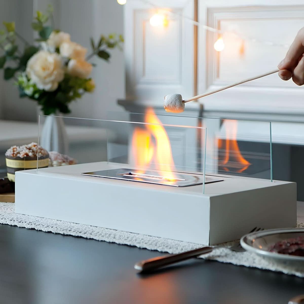 FlameGlow - Compact Bioethanol Tabletop Fireplace