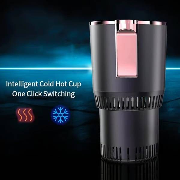 Dual-Temp Car Beverage Holder for Hot and Cold Drinks