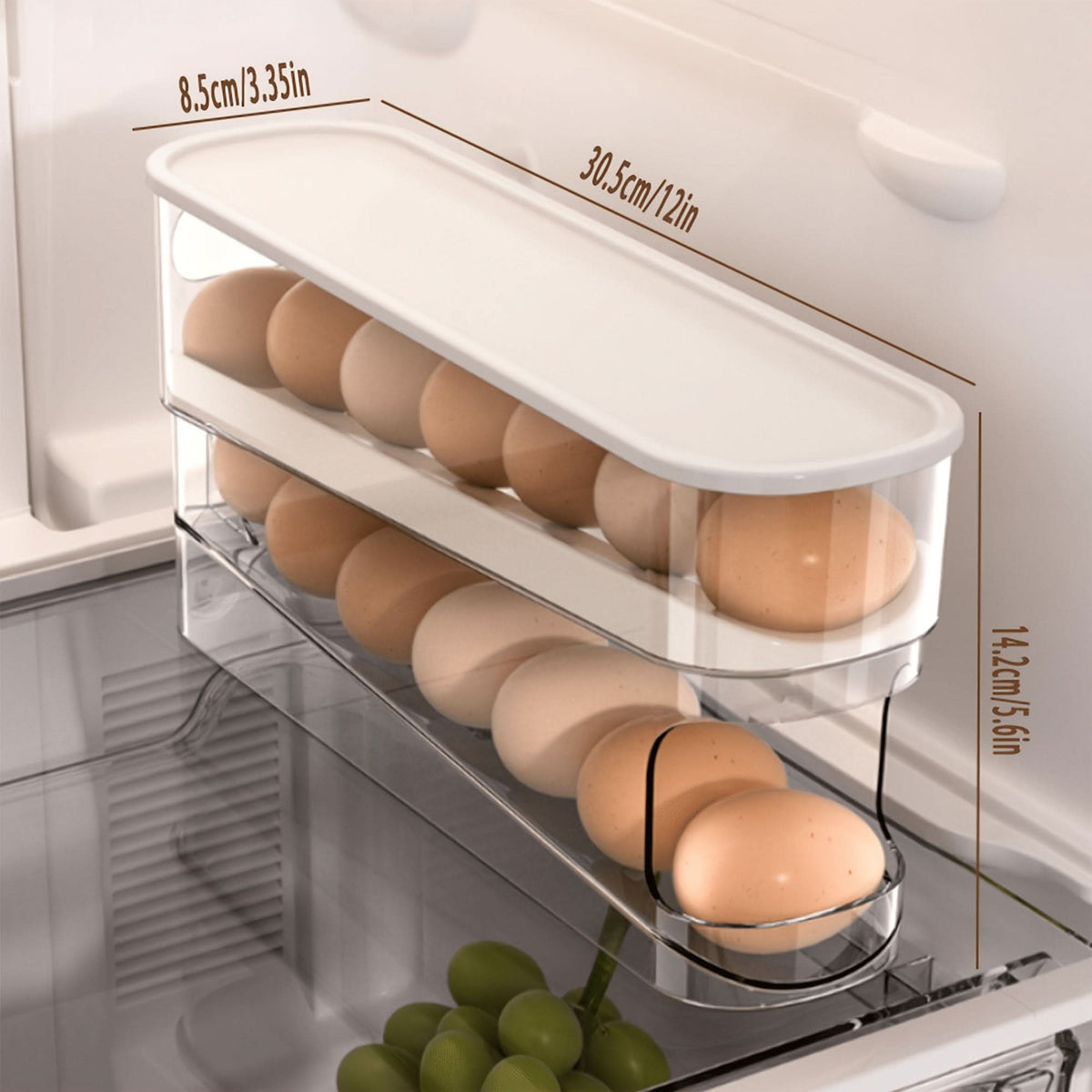 SmartEgg Keeper – Efficient Refrigerator Door Storage Solution