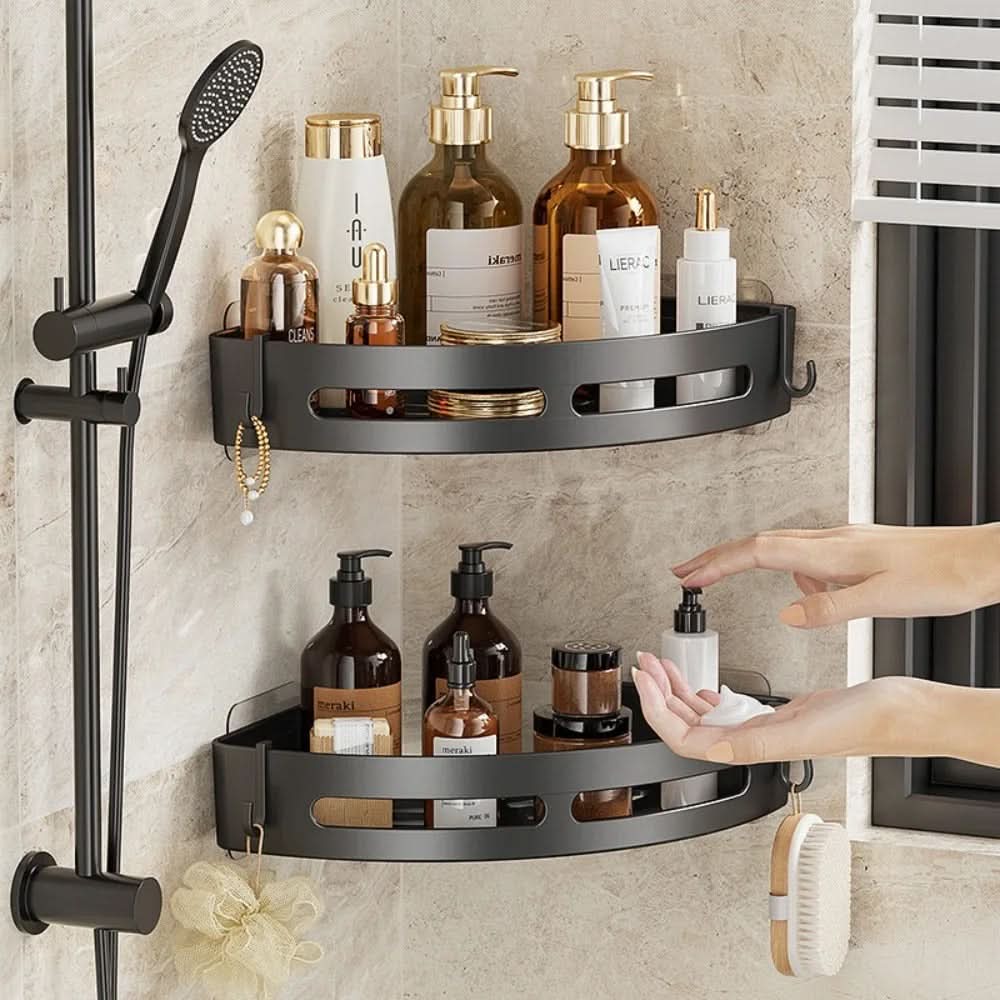 AquaEase – No Drill Adhesive Shower Storage Solution