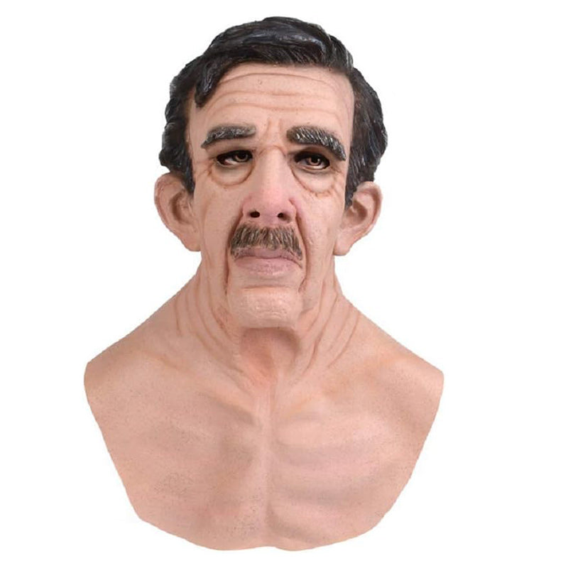 Lifelike Full-Face Latex Mask for Halloween & Cosplay Events