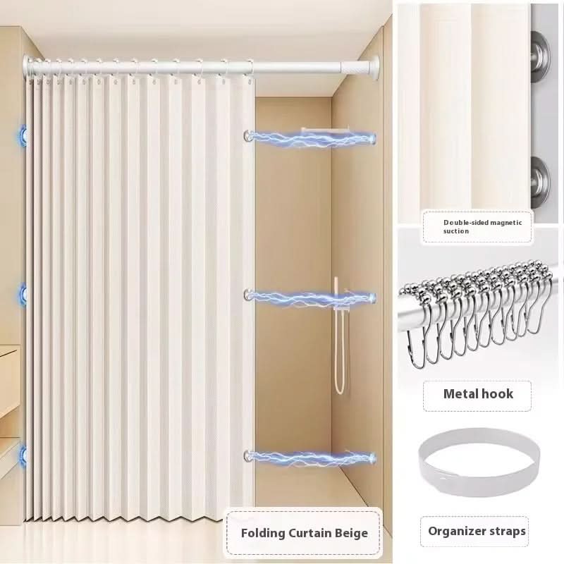 Space-Saving Shower Curtain for Modern Bathrooms