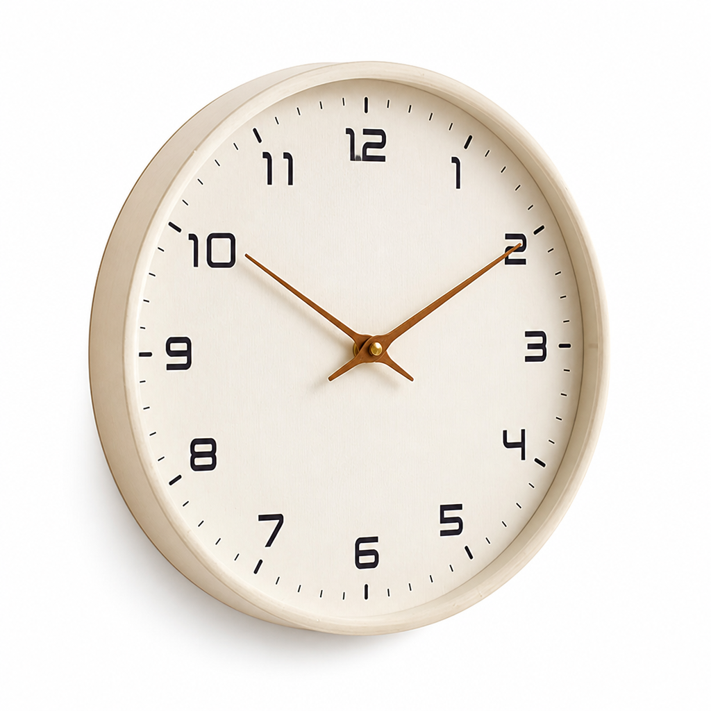 Scandinavian Solid Wood Silent Wall Clock